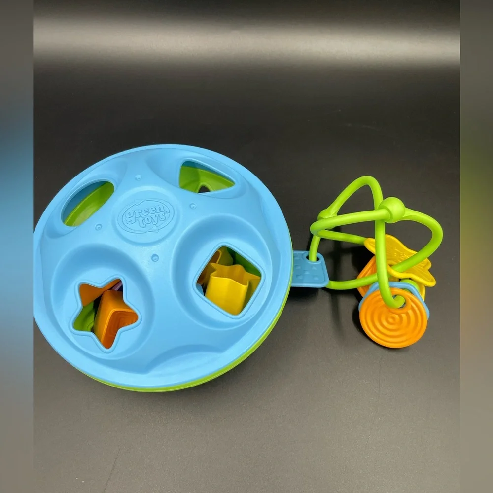 Green toys shape sorter & twist teether infant baby toys